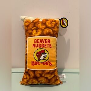 Fat-Free Buc-ee's Beaver Nuggets Pillow- NWT